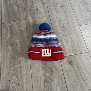 New Era Red and Blue Striped Knit Hat